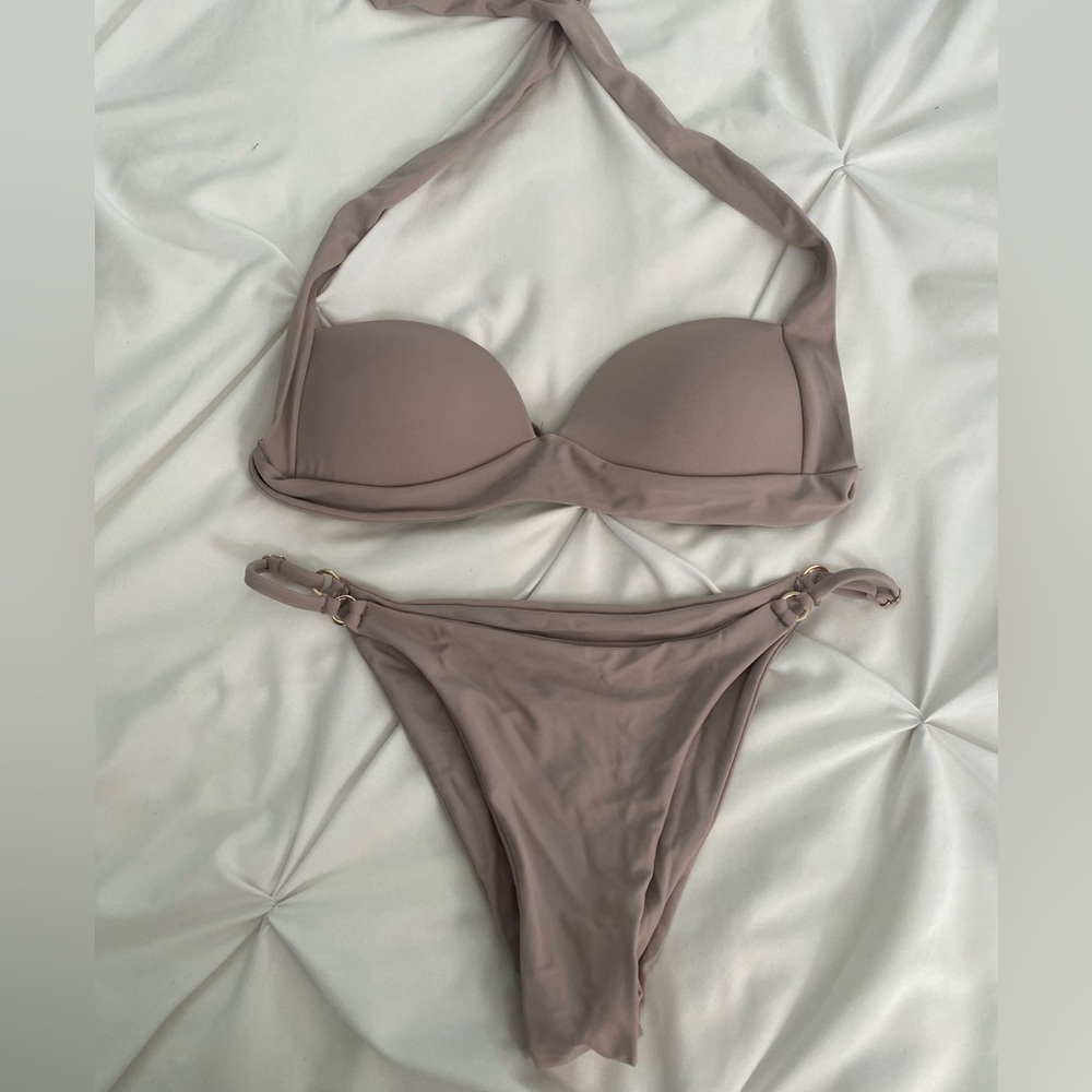 Monday Swimwear Mauve Halter Bikini Set